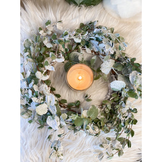 Frosted Eucalyptus Christmas Wreath