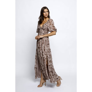 Floral Maxi Dress with side slits ST-07