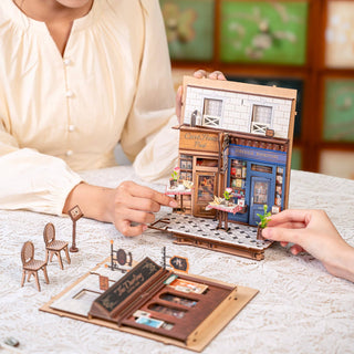 DIY Book Nook Kit: Paris Arcade Date with Dust Cover | Hands Craft | TGB10