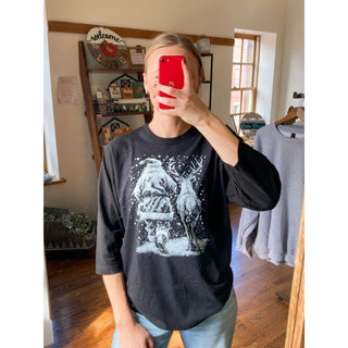 Snowy Stroll Santa Baseball Tee l KT-419