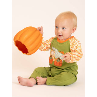Pumpkin Hauler Crew Embroidered Romper MN-05