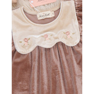 Vintage Embroidered Collar Ruffle Dress MN-03