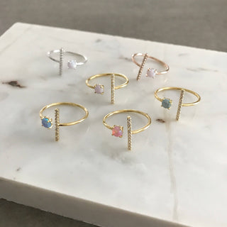 Opal: Bling Bar Ring