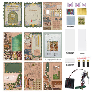 DIY Book Nook Kit | Shakespeare's Verse with Dust Cover | TQ129