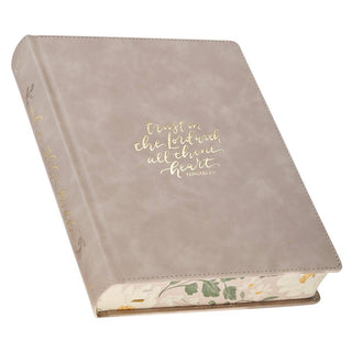 Trust Taupe Faux Leather Large Print KJV Note-Taking Bible