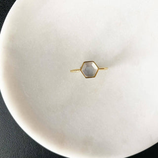 Hexagon (MOP) Ivory Lace Ring