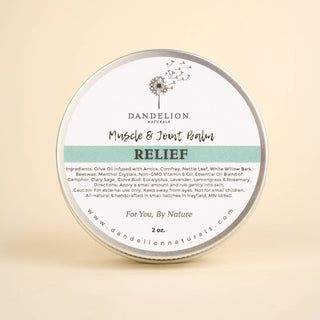 Relief Muscle & Joint Balm | Pain Salve | Pain Relief | Balm | Dandelion Naturals