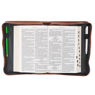 Bible Cover | Classic Brown | Proverbs 3:5 | Trust in the Lord with all your Heart