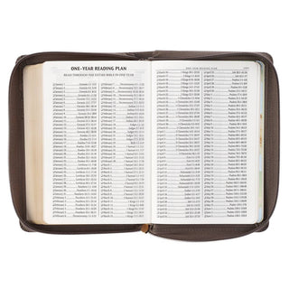 KJV Bible | Compact Large Print | Faux Leather | Gray with Zipper | CG-01