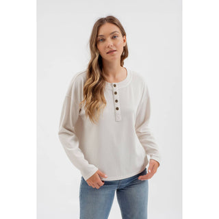 Everyday Ease Henley Knit Top | BP-44
