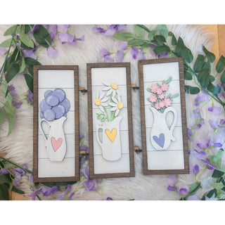 3 Panel Flower Sign | KT - 103