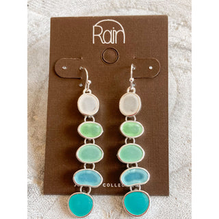 Multicolor Sea Gems Long Drop Earrings | RJ-06
