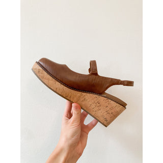 Corkys Pity Party Cognac Wedge Clogs