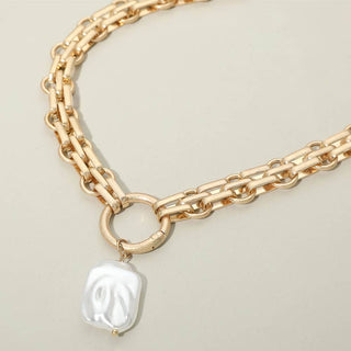Modern Pearl Statement Necklace | SS-13