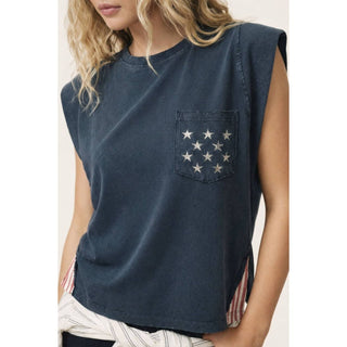 250th USA Star Pocket Stripe Side Tank | KA-04