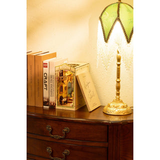 DIY Book Nook Kit: Floral Corner with Dust Cover | Hands Craft | TGB09