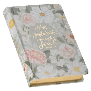 KJV Compact Bible | Faux Leather | HC Floral Printed Ps 23:3