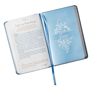 Devotional for Mr. & Mrs. Blue Faux Leather | Christian Art Gifts