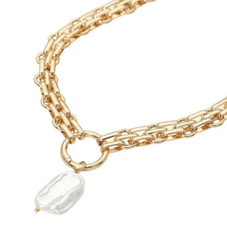 Modern Pearl Statement Necklace | SS-13