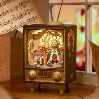 Sunset Carnival Rolife Music Box DIY Wooden Puzzles