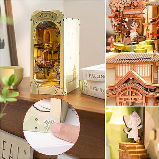 Book Nook Puzzle Kits for Adults - Falling Sakura