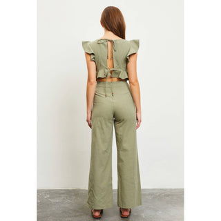 Cut Back Detail Jumpsuit MS-03