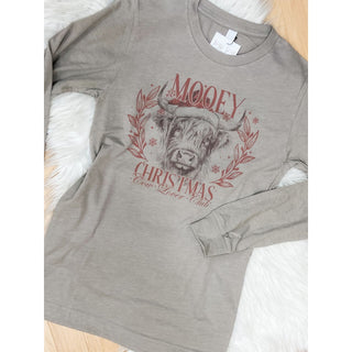 Mooey Christmas Long Sleeve Graphic Tee