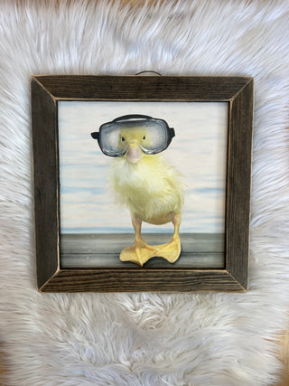 Duckling with Goggles Sign JM-75