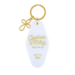 Scripture Keychain - Goodness & Mercy Follow Me