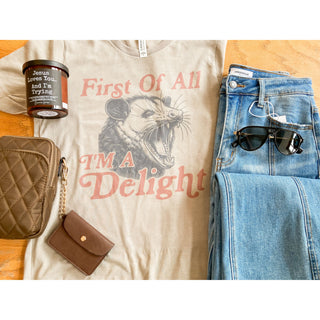 First of all I’m a Delight | Graphic Short-Sleeved Tee | KT-08