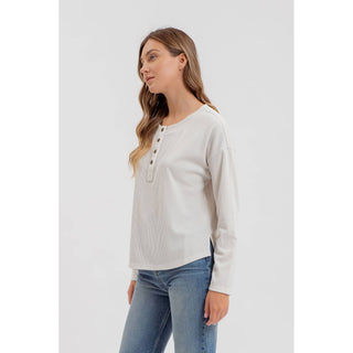 Everyday Ease Henley Knit Top | BP-44