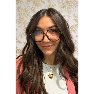 Natalie Tortoise Shell Square Blue Light Glasses