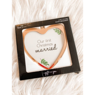First Christmas Bridal Ornament Collection | Glass
