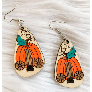 Wooden Fall Earrings