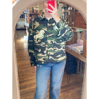 Wild Horse Washed Camo Denim Jacket | LL-05