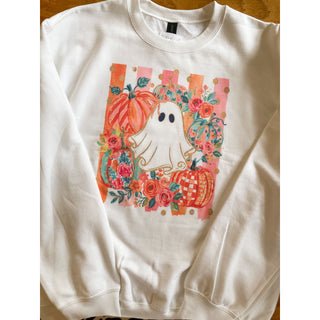 Ghost and Pumpkin Sweater  l KT-372