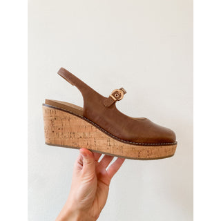 Corkys Pity Party Cognac Wedge Clogs