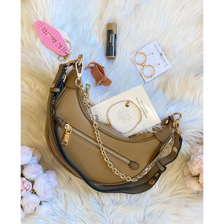 Moon Shoulder Bag with Chain | Jen & Co.