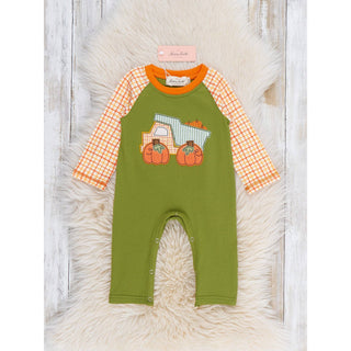 Pumpkin Hauler Crew Embroidered Romper MN-05