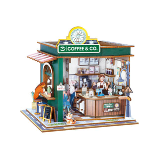 DIY Miniature House Kit: Coffee Shop
