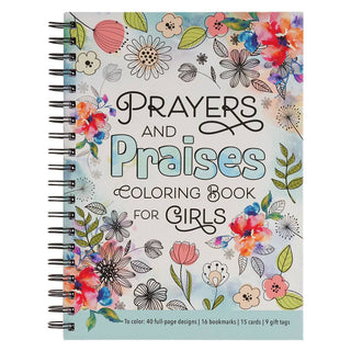 Prayers & Praises Coloring Book Spiral for Girls