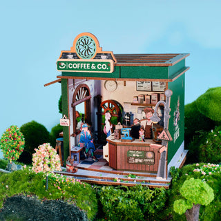 DIY Miniature House Kit: Coffee Shop