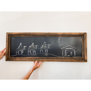 O Holy Night Framed Metal Nativity
