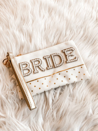 “Bride” Beaded Wristlet