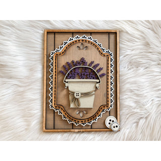 Wooden Flower Sign Decor | KT-301