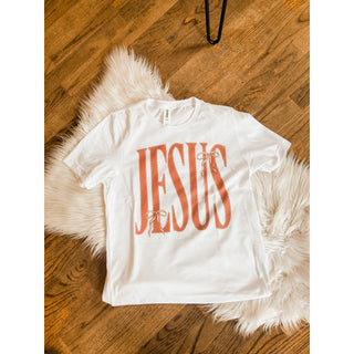 “Jesus” Decorative Bow Graphic Tee | KT-383