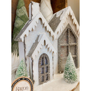 Snowy Village Lighted Christmas House
