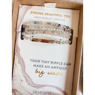 Strong Beautiful You Demdaco Wrap Bracelet/Necklace