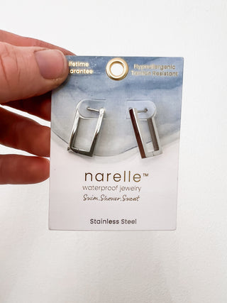 Modern Edge Waterproof Rectangle Hoop Earrings