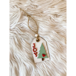 Christmas Joy Tag Ornament | Handmade Ornament | KT-352
